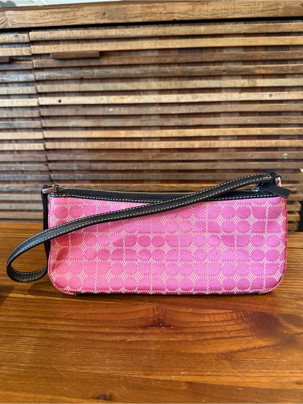 Vintage Y2K Kate Spade Pink Dot Noel
Baguette Shoulder Bag